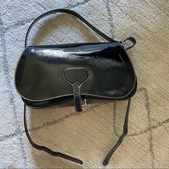 🕴PRADA Glossy leather sachet bag 💯 Unisex - Picture 16 of 17
